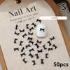 50Pcs Mini Bow Nail Charms Bulk Mix 3D Bowknot Nail Art Decoration Accessories For Diy Manicure Korean Design