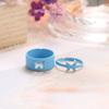 Punk Colorful Snake Butterfly Lover Couple Rings Set For Women Men Engagement Wedding Adjustable Opening Rings Fashion Jewelry