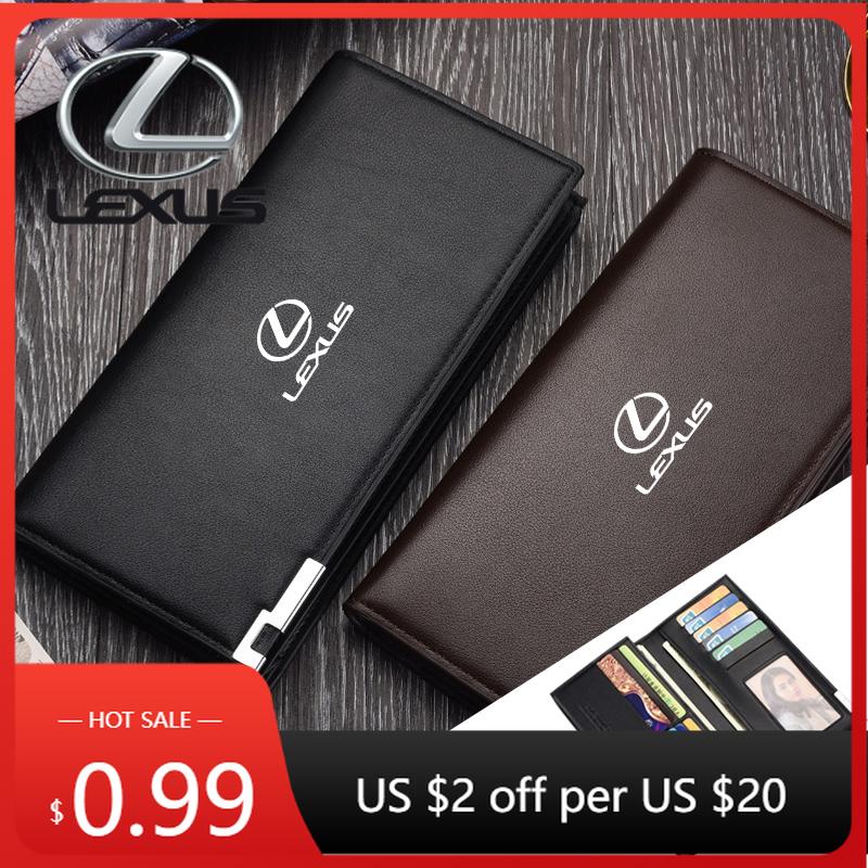 Interior Stickers Car Styling Men's Wallet Driver's License Card Case Holder Coin Purse For Lexus IS250 IS200 CT200h GS300 LS430