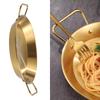 Dual Loop Handle Frying Pan Stainless Steel Flat Bottom Skillet Paella Pan  Home Restaurant