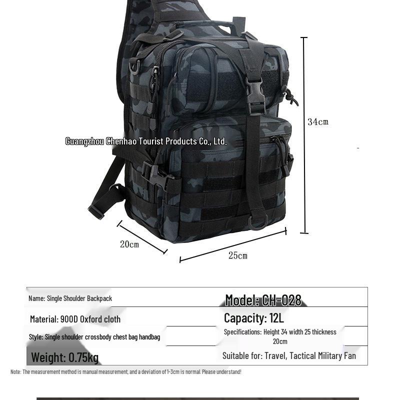 Chenhao Tactical Single Shoulder Backpack: Camouflage Sling Bag for Outdoor and Travel