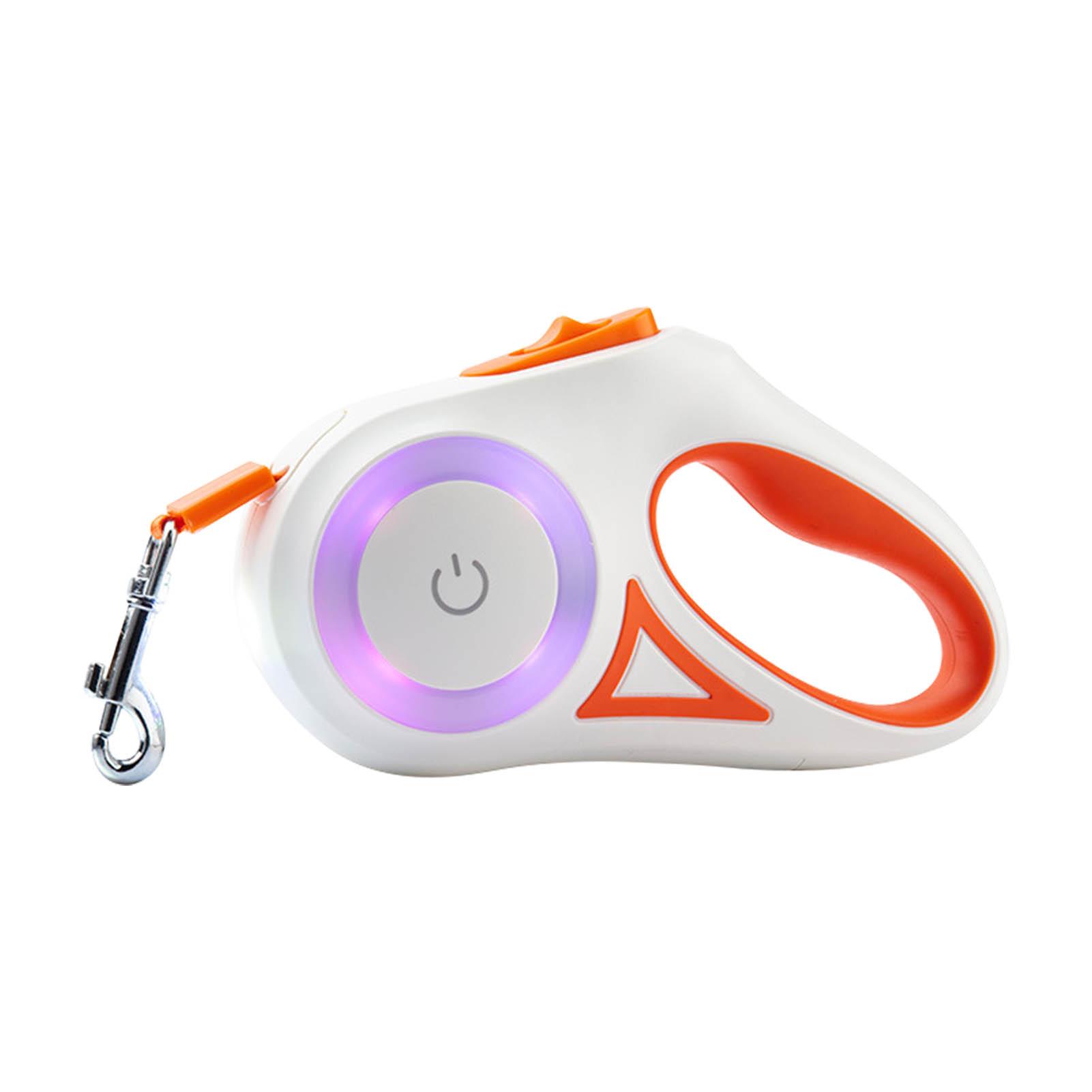 

Выдвижной поводок для питомца Эргономичная ручка Поводок для выгула собаки со светодиодной цветной подсветкой для щенка Бежевый 3meter / 9.8ft оранжевый