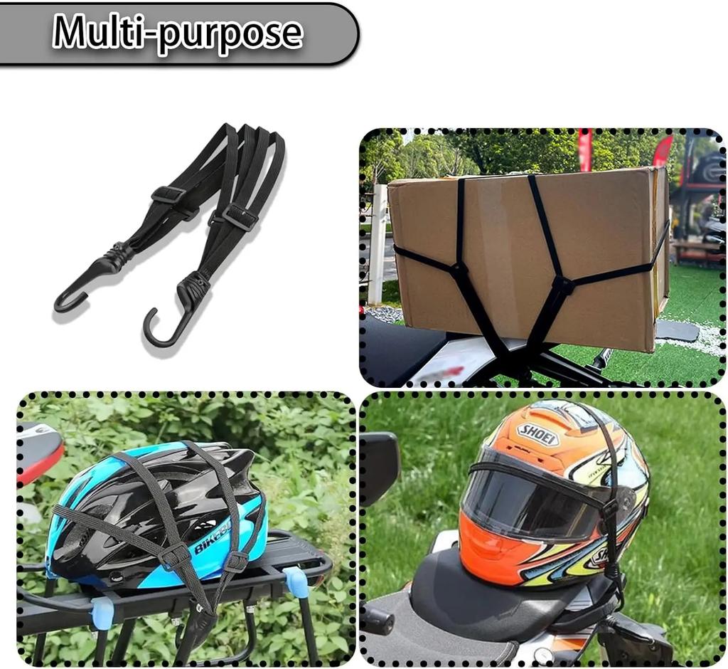 60/90CM Motorradhelmriemen Motorradzubehör Haken Gepäck Einziehbar Elastisches Seil Befestigungsgurt Motorradhelm