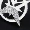 Brooch Six-Pointed Star Alloy Brooch Sparkling Rhinestones Inlaid Suit Corsage Shirt Collar Pin Personalized Badge Buckle