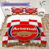 Custom Name Arsenal Pattern Bedding Uilt Set Uilt Cover Pillowcase Home Decoration Birthday Gift (1*duvet Cover+2*pillowcase Without Core)