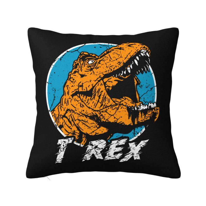 Wild Trex Dinosaur Roars Throw Pillow Case Living Room Decoration Cute Cushions Cover For Sofa Car Square Polyester Pillowcase