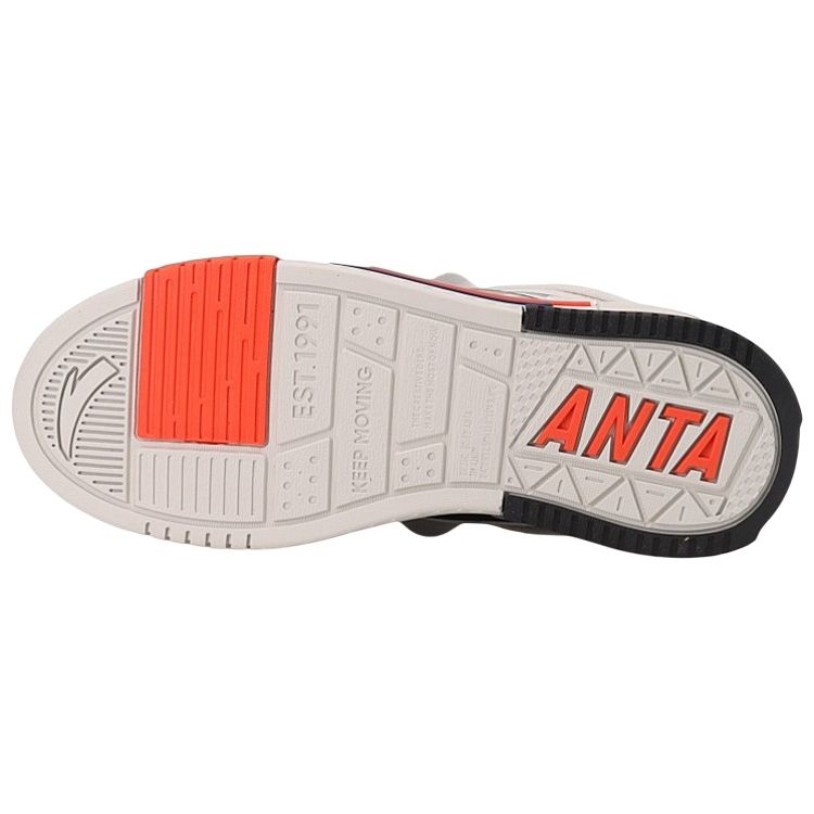 ANTA Aoxing Men Casual Sports Skate Shoes Ivory White Black Blue Orange 912138060-4
