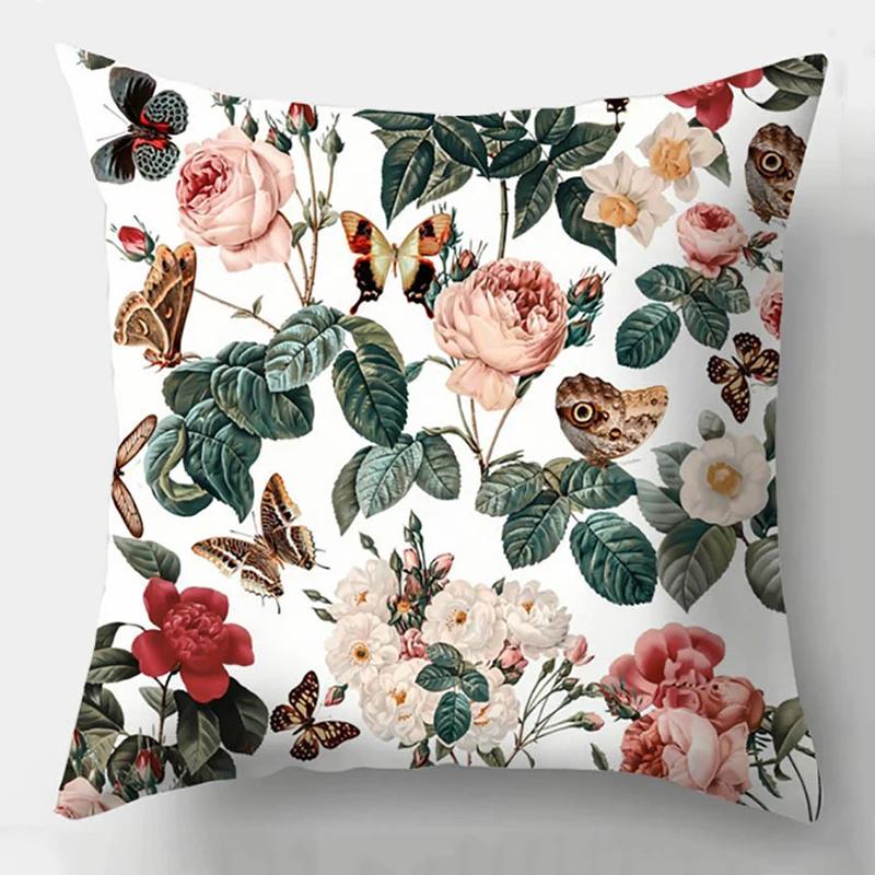 Elegant Fashion Floral Decoration Pillowcase Sofa Cushion  Living Room Bedroom Decoration Cushion Cover Home Decor