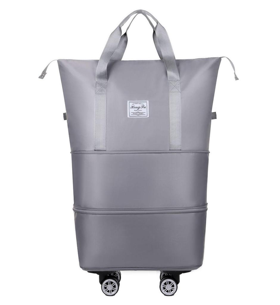 Expandable Wet/Dry Separation Luggage Bag with Universal Wheels - Large Capacity & Splash-Proof for Business Trips & Fitness Travel