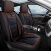 5-Seater Car Seat Cover Luxury Set with Pillows and Headrests, Premium Faux Leather Soft and Comfortable Seat Cover, Airbag Compatible
