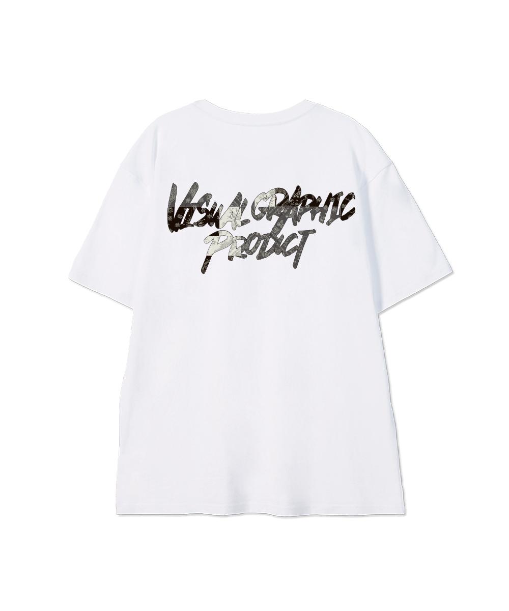 Biel Multi Paisley Graffiti Logo Short Sleeve T-Shirt White Xl