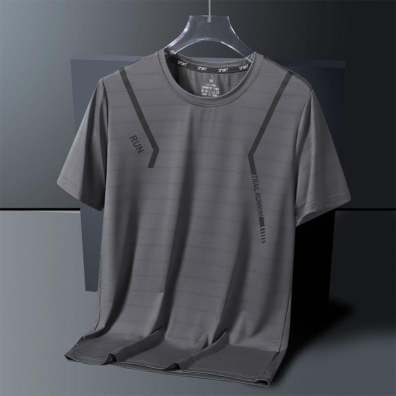 casual Oversized Men's Casual Sport T-Shirt Gym Bodybuilding Fitness Short Sleeve Shirt Summer Mesh Quick Dry Breathable Clothes