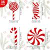 36 Pcs Candy Props Wooden DIY Candy Cane Christmas Tree Ornaments Xmas Tree Pendant Hanging Decoration For Home New Year Decor