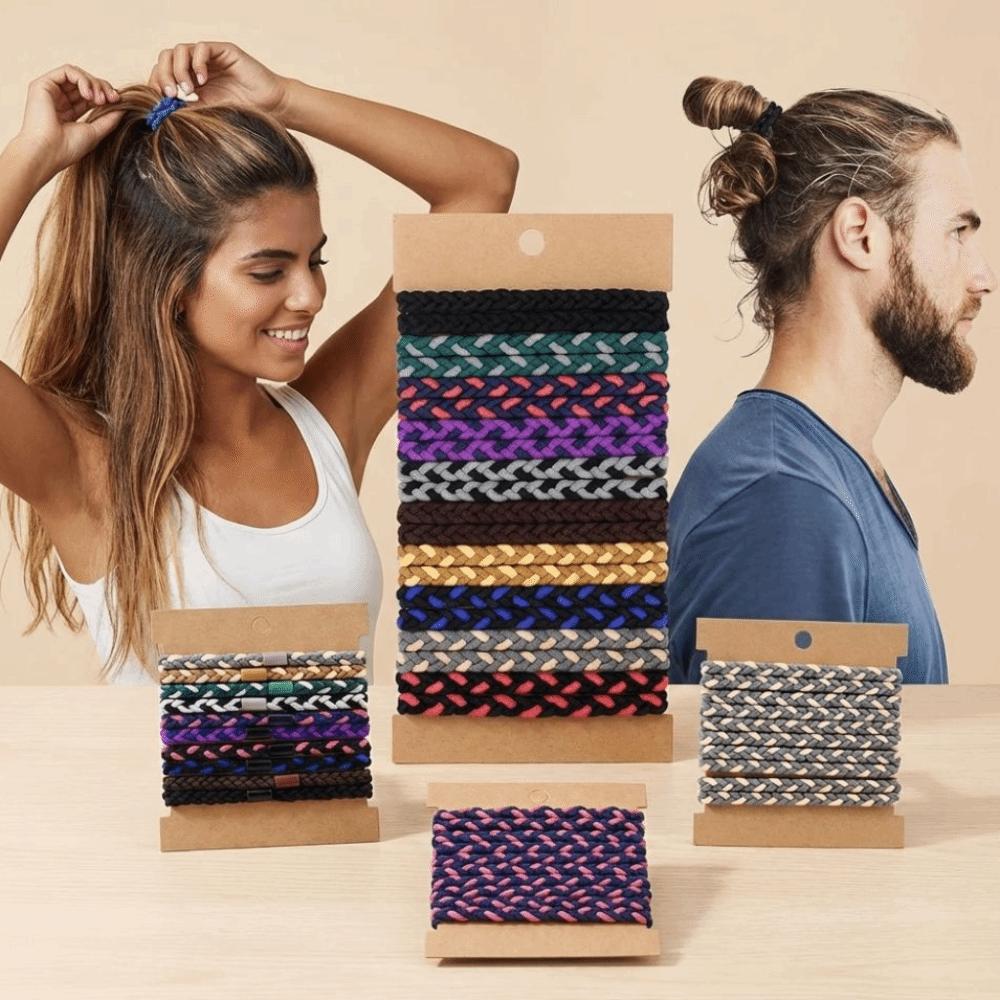 Elastics Boho Hair Ties No-Damage Thick Hair/Thin Hair Bracelets Hair Band Colorful Simple Ponytail Hair Rope Girls Women Man