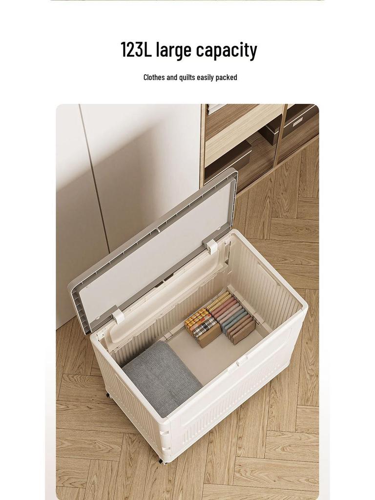 Haixing Large Capacity Folding Plastic Laundry Hamper with Lid