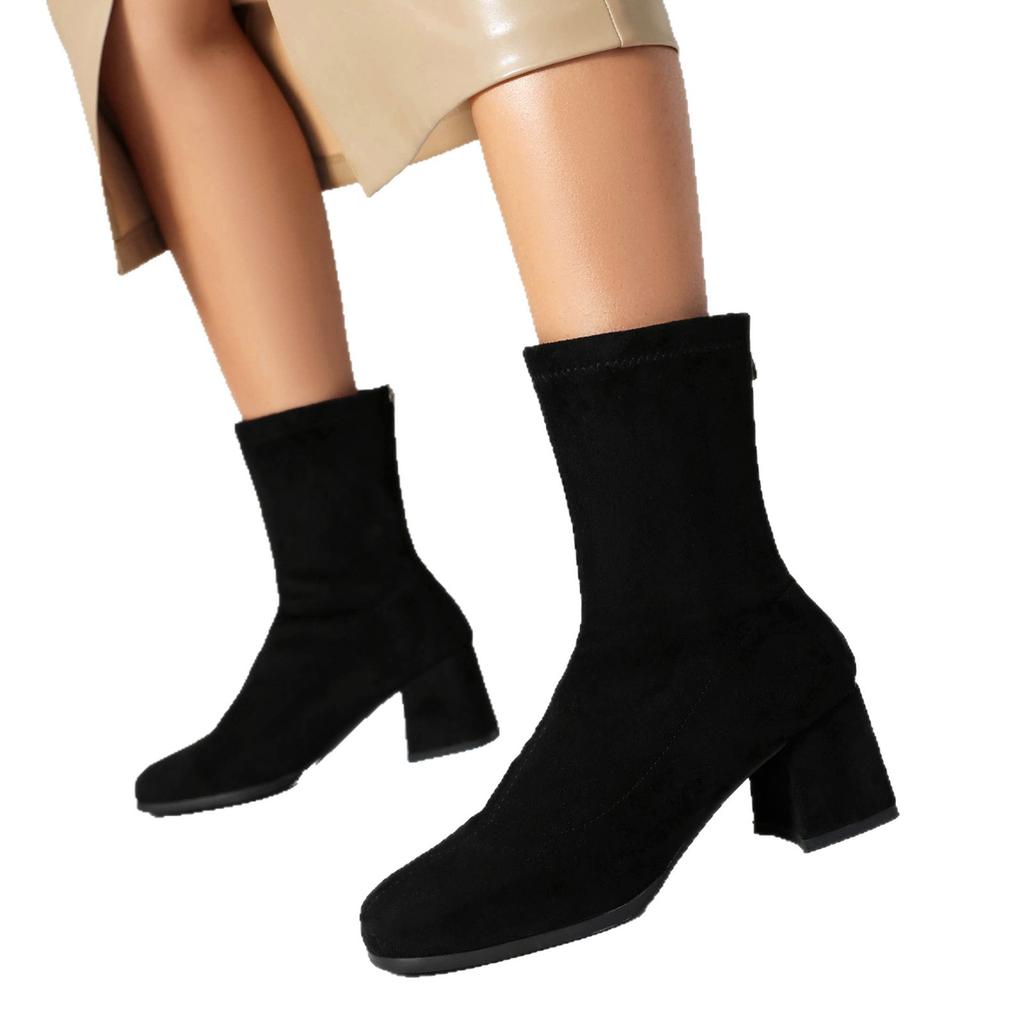 34-48 Herbst und Winter Hohe Absätze Stiefeletten Laufsteg Damenschuhe