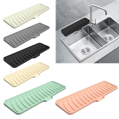 Alfombrilla de Silicona para Grifo para Fregadero de Cocina Alfombrilla de Drenaje Antideslizante Alfombrilla Captadora de Agua Almohadillas de Protección contra Goteos Protector contra Salpicaduras para Fregadero de Cocina