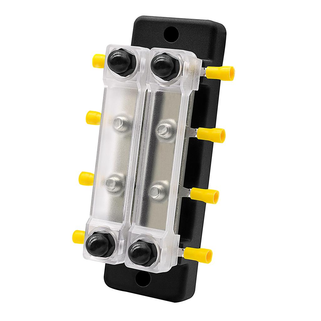 8 Terminal Bus Bar 150A BusBar Block with Cover Ground Distribution Power Distribution Terminal Block for w/ 8 M6 Screws