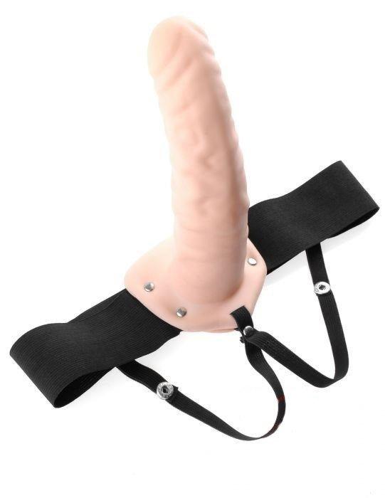 Branded Gel Penis Prosthesis For Men Fetish 8'' Hollow Strap-On