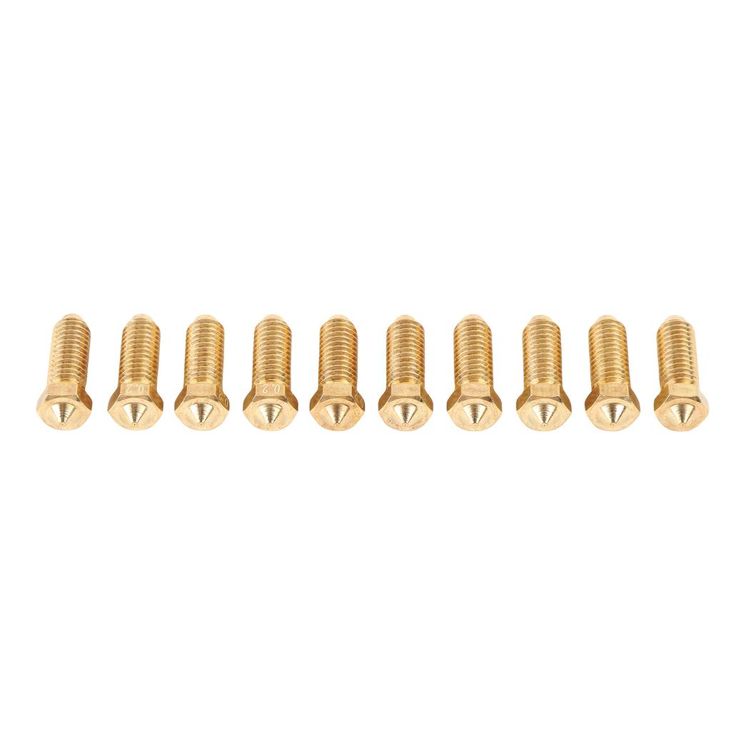 10Pcs 3D Printer Brass Nozzle Fit for Kobra 3 Combo S1 Extruder Hotend Replacement Kit Printing Machine Nozzles Set