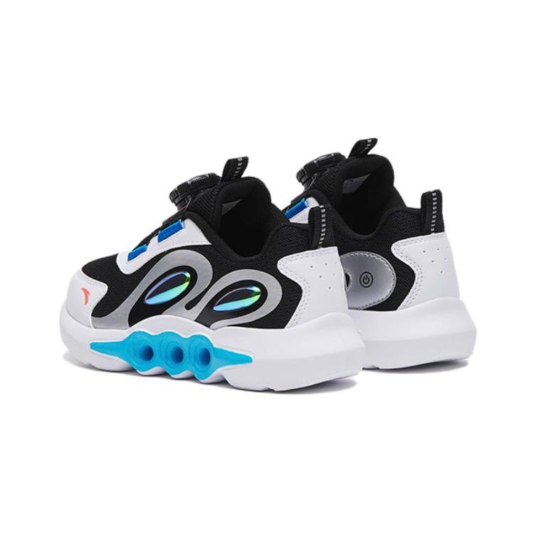 Anta Antiskid Shock Absorbing Wear Resistant Low Top Running Shoes Kids Sneakers White Black Blue 312319915-3