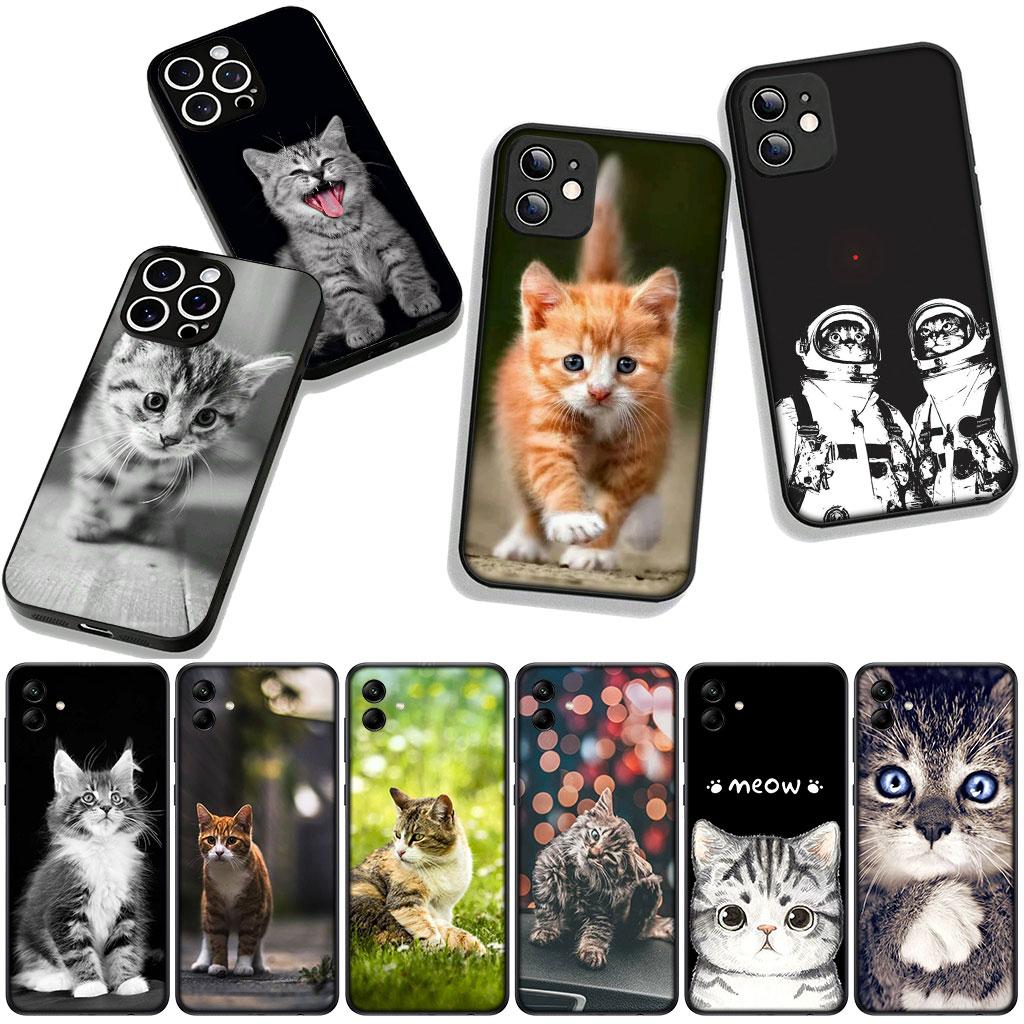 Cover for Apple iPhone 16 15 14 Plus 13 12 Mini 17 Pro Max + ProMax 16E Air 16+ 15+ Coque Phone Case Kitten Cat