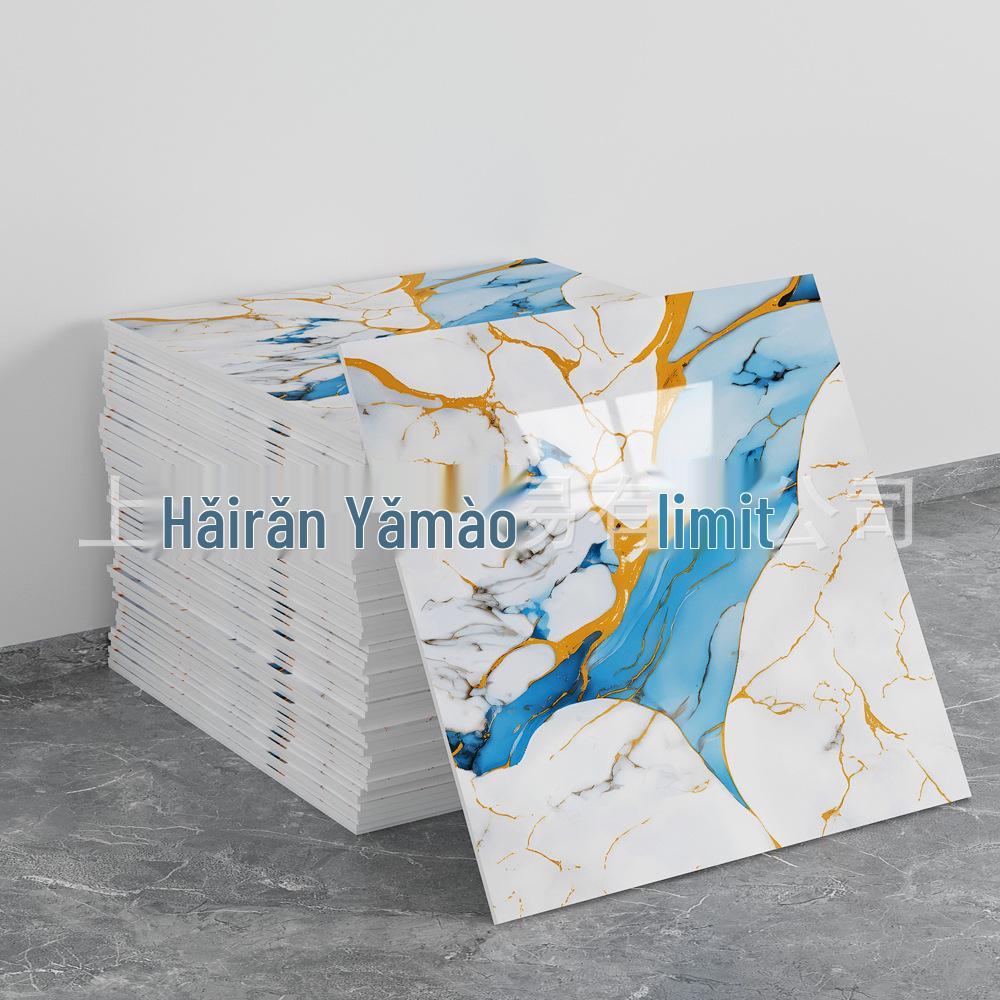 30x30 Self-Adhesive Imitation Marble and Aluminum Wall Tile Sticker