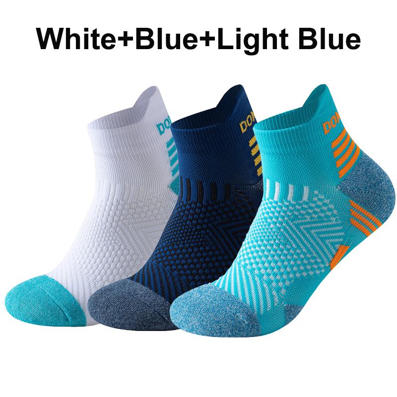 3 Pairs Marathon Running Socks Man Women Professional Sport Ankle Sock Fitness Thickened Cushioned Tube Low Cut Boat Short Socks