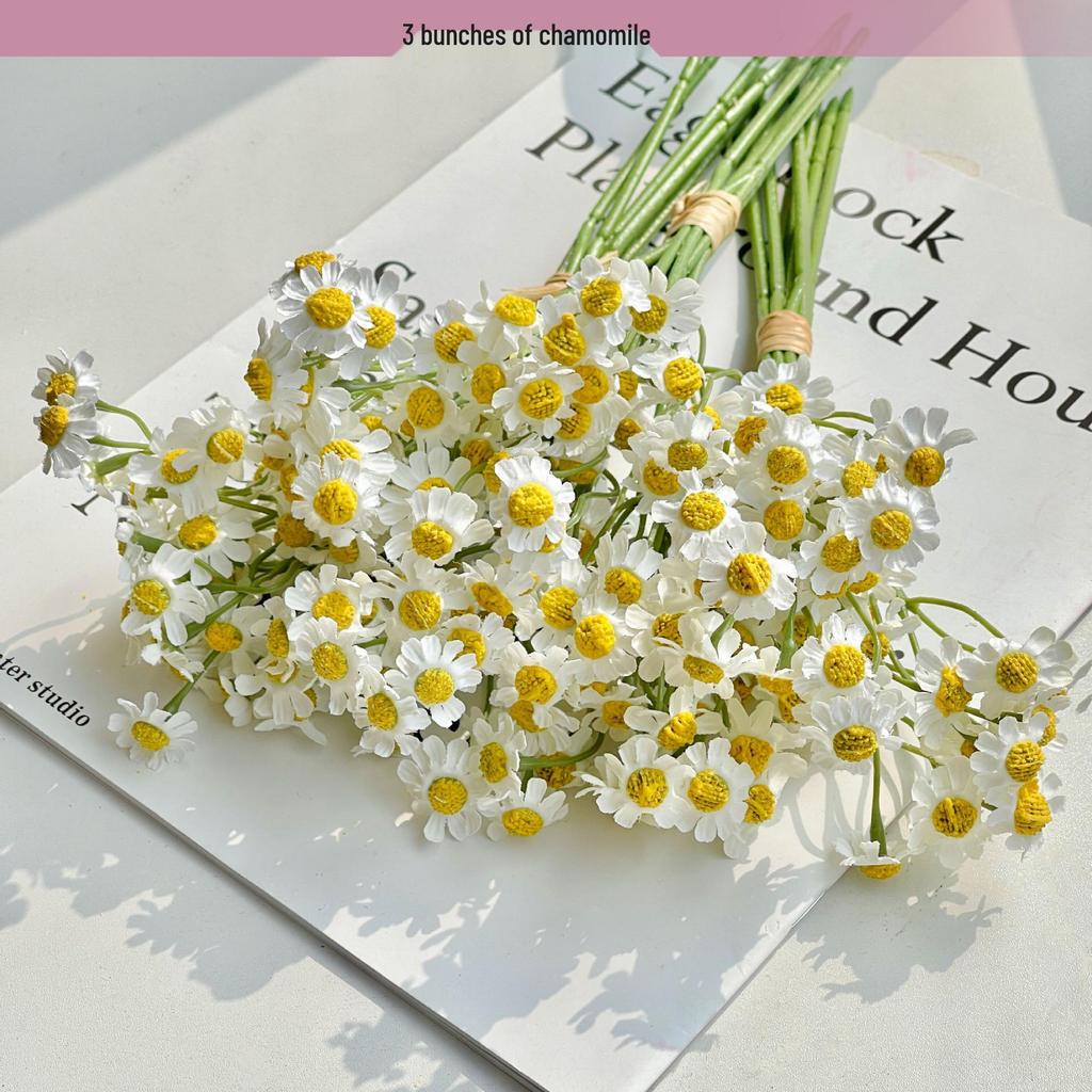 Premium Chamomile Daisy Artificial Flower Arrangement for Living Room and Dining Table Décor