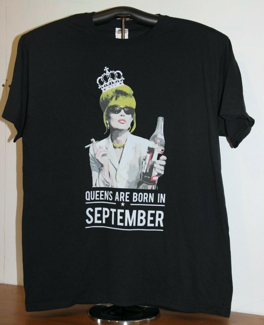 QUEENS ARE BORN IN SEPTEMBER T-Shirt Large, Black XXXXL