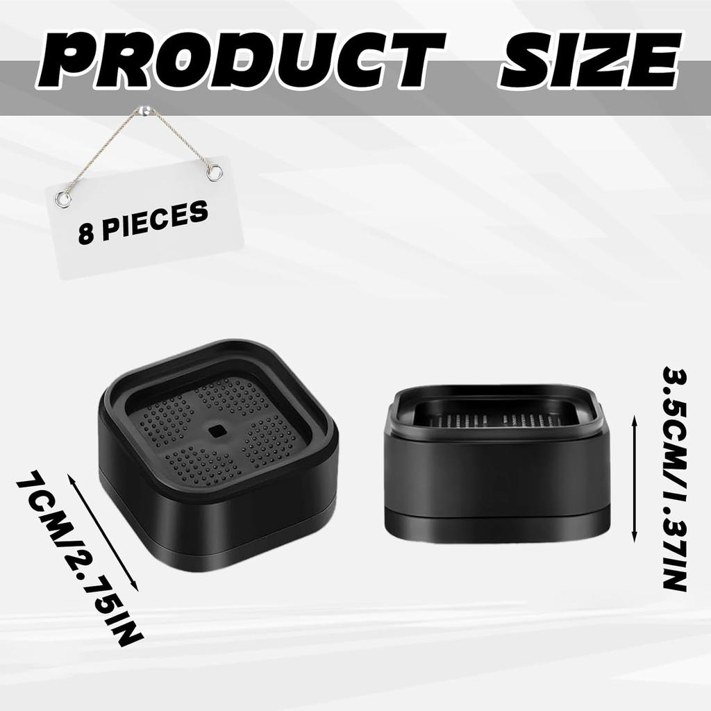 8Pcs Chair Raisers,Furniture Risers Furniture Risers,Chair Raisers,Desk Riser Blocks,Square Stackable Bed Raisers Blocks Lift Height 3.5cm