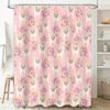 Floral Shower Curtain Botanical Flower Pattern Bathroom Decor Waterproof Fabric Vintage Nature Themed Home Textile Artistic Wall