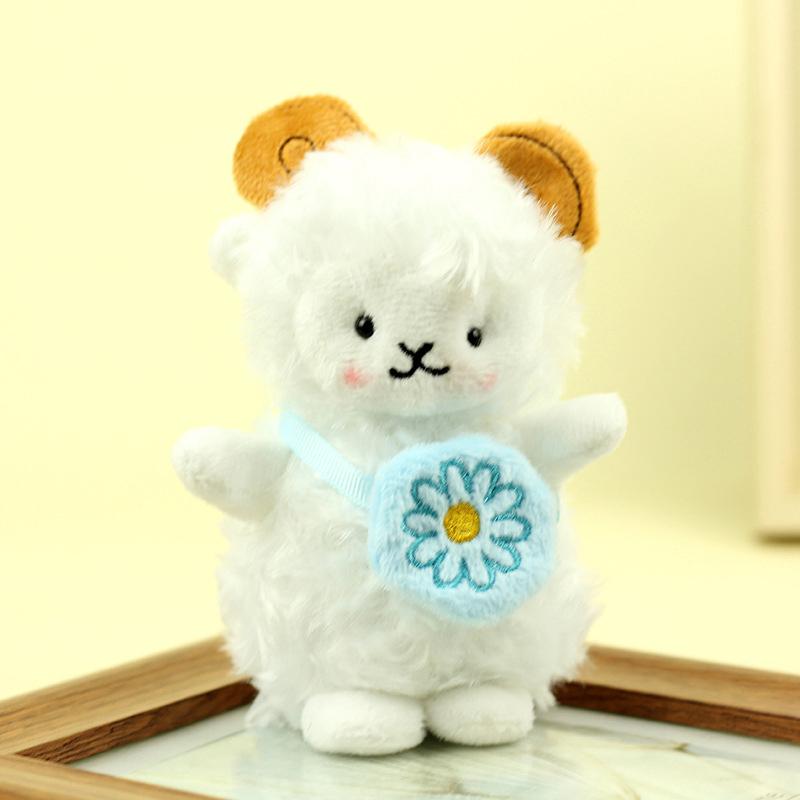 

1 шт. Милый маленький флисовый кулон-брелок для женщин и девочек, мультяшная плюшевая кукла, шарм для рюкзака, брелок, подарок для девочек синий