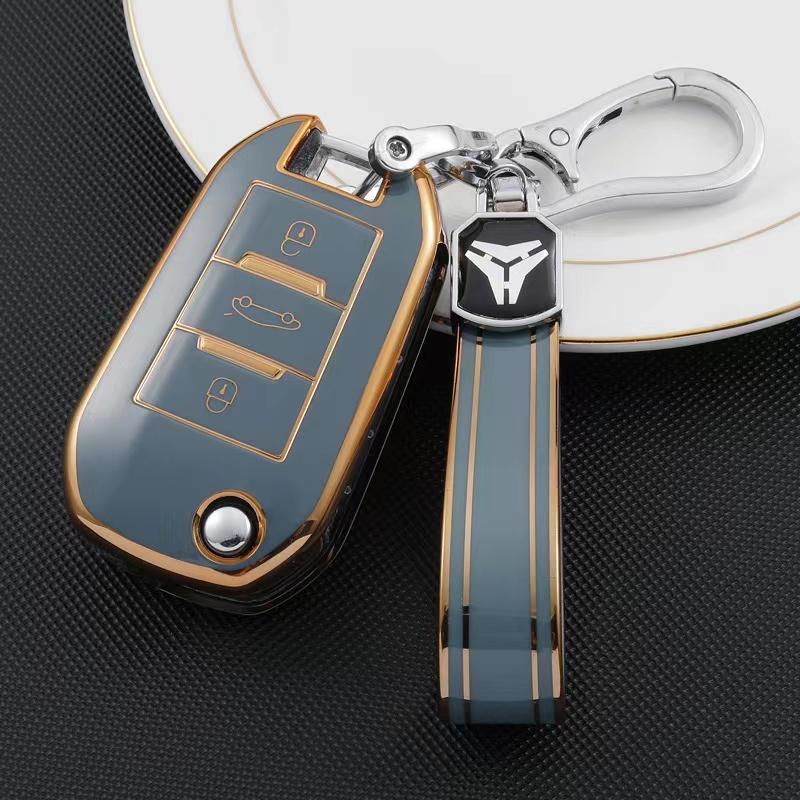 TPU Car Remote Key Case Cover Shell For Peugeot 208 107 206 306 307 308 2008 3008 4008 5008 RCZ Citroen C1 C2 C3 C4 C5 CACTUS C8