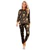 Matching Family Halloween Print Pajama Set Long Sleeve Top and Pants for Mom and Kids