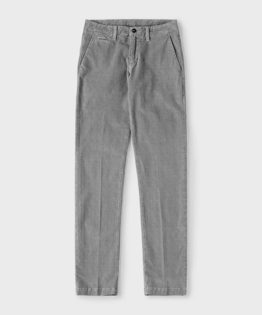 PANICALE Gray Slim Fit Cotton Twill Pants
