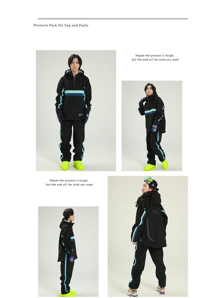 Women's 2023 Winter Ski Suit Set: Windproof, Waterproof, Fashionable, Thick, and Slimming for Couples