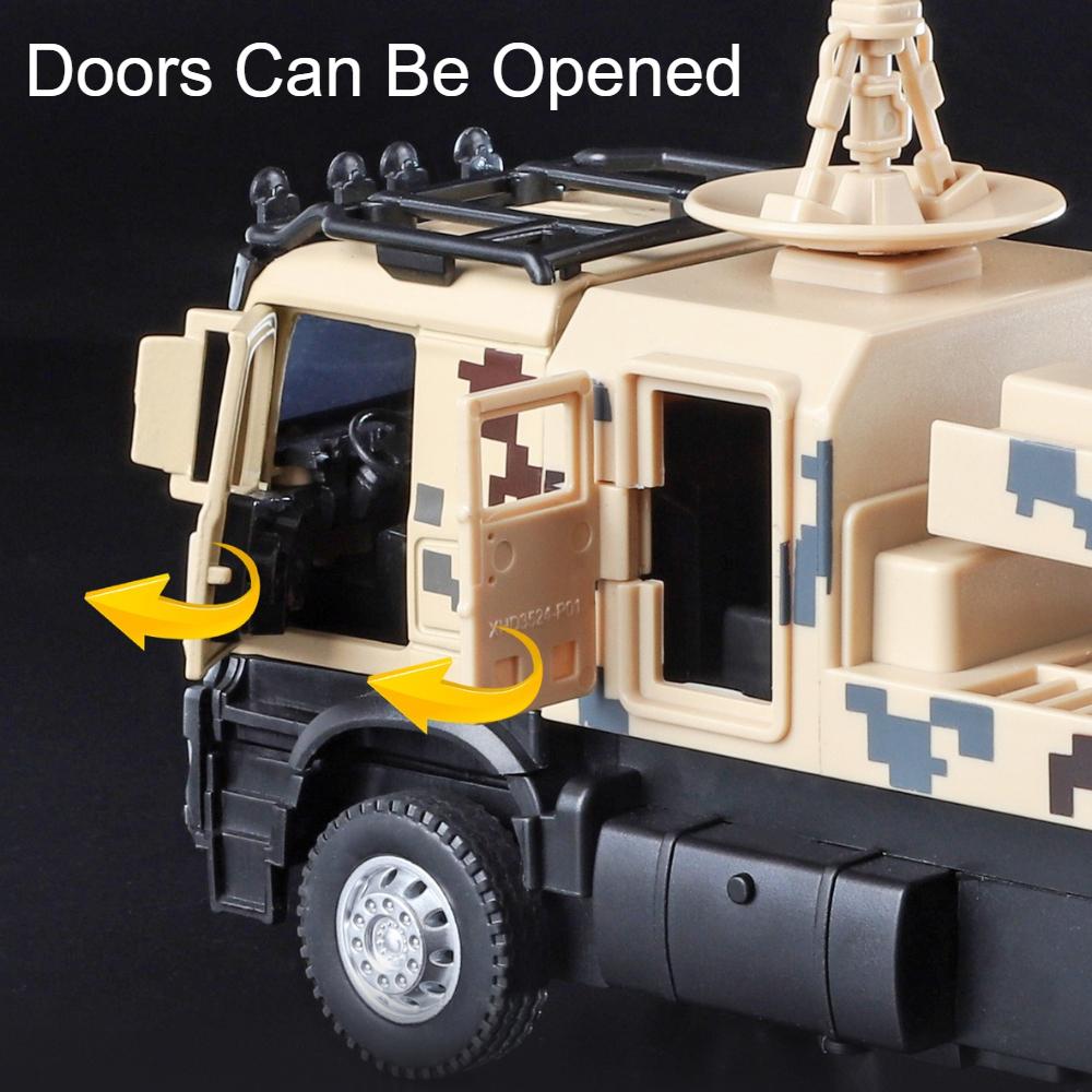 1:32 Scale Drone Launch Model Car Toy Rotatable Launch Pad Alloy Diecast Sound Light Pull Back Military Vehicles for Kids Gifts