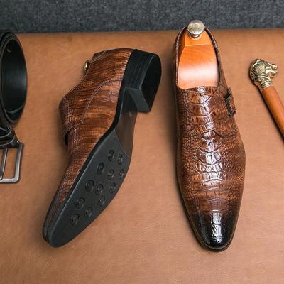 Moda Markası Klasik Kahverengi Erkek Ofis İş Elbisesi Ayakkabıları Sivri Burun Chelsea Ayakkabılar Erkek Günlük Loafer'lar Ücretsiz Teslimat