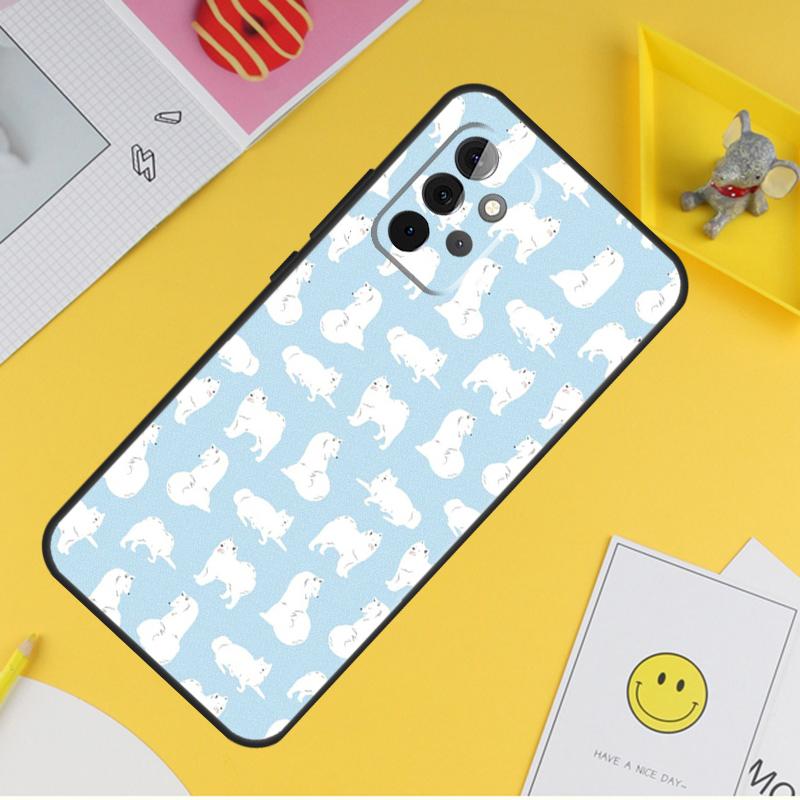 Samoyed Puppy Case For Samsung Galaxy A53 A33 A23 A13 A06 A56 A16 A36 A55 A35 A17 A54 A34 A14 A52 A32 A15