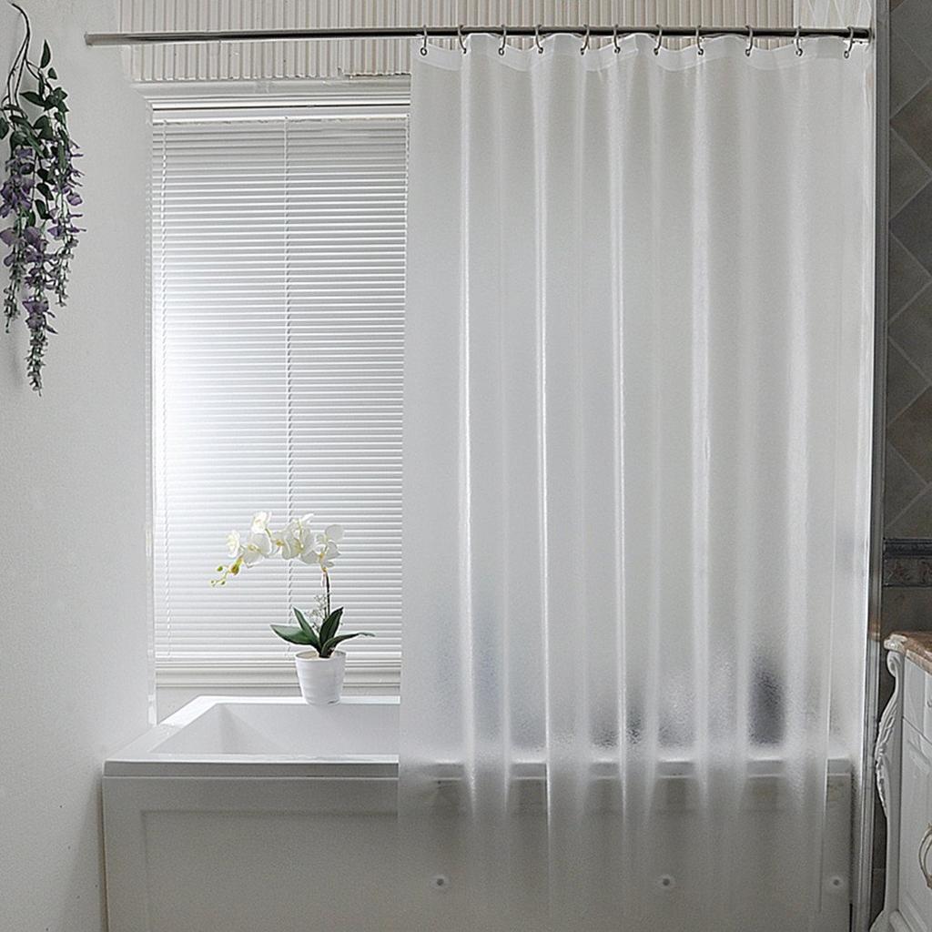AooHome Mildew Resistant Shower 180 X Bath Unit Long Curtain, Semi-Transparent, 240cm, Waterproof, Curtain, Bath, Bathroom, Partition, Scandinavian,