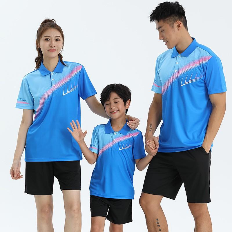 Badminton Tennis Sport Shirts Men Women Kids Breathable Athletic Tops Ping Pong Casual Team Training Wear