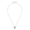 Harusame Women's Four-Leaf Clover Necklace In Sterling Silver with a 0.4ct Diamond and Moissanite Pendant. Popular Women's Jewelry In Silver and Gold.