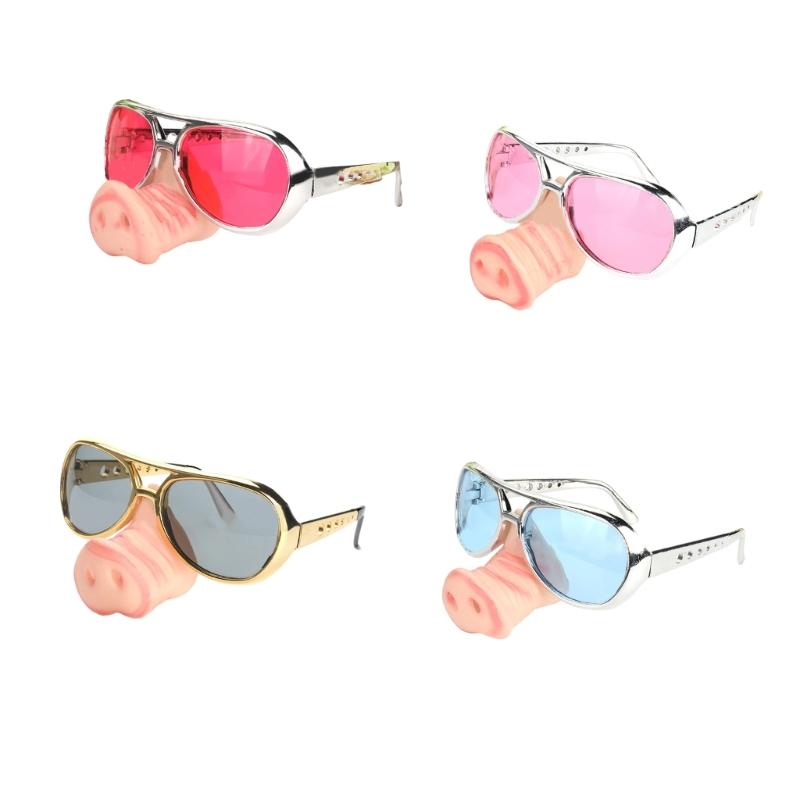 Creative Pig Big Nose Glasses Halloween Funny Cosplay Costumes Accessories Festival Party Prank Props Eyewear For Adults Kids