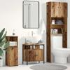 Washbasin Cabinet with Rustic Wood Look 60 X 30 X 60 Cm Engineered Wood