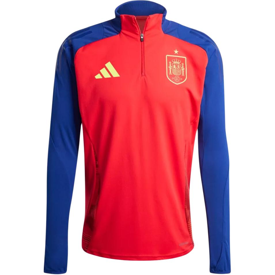 Adidas Spain Fef Tr Top 2024 Color Block Stand Collar Pullover Long Sleeve Football Shirt Men tops IP6402 L