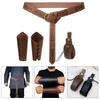 4 Pcs/Set PU Leather Waist Bag Arm Bracers Belt Medieval Renaissance Costume Set Halloween Accessories