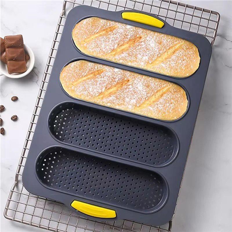 2025 Trend Restaurant Bread Mould Silicone Baking Mold Grade Baguette Oven Tool Non-Stick Bake Tray Kitchen Bakeware Accessories