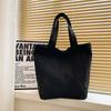 Stylish New Spring Japanese Canvas Casual Shoulder Tote Bag For Women With Spacious Design