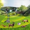Solar Ultrasonic Animal Repellent with Motion Sensor Deer Repellent Device Waterproof Squirrel Repellent for Yard Farm Outdoor